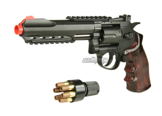 WG 6" Revolver CO2 Airsoft Pistol ( Black / Imitation Wood )