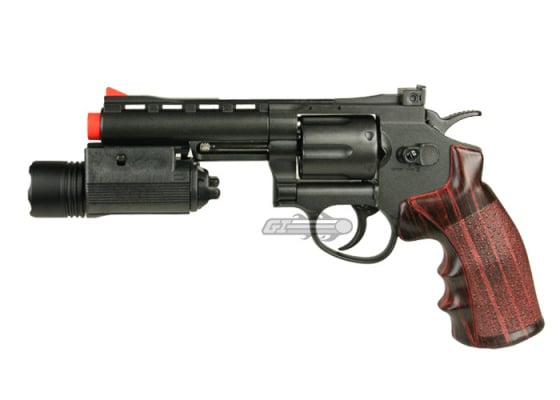 WG 4" Revolver CO2 Airsoft Pistol ( Black / Imitation Wood )