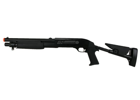 Double Eagle M3 Retractable Stock Tri-Shot Spring Airsoft Shotgun