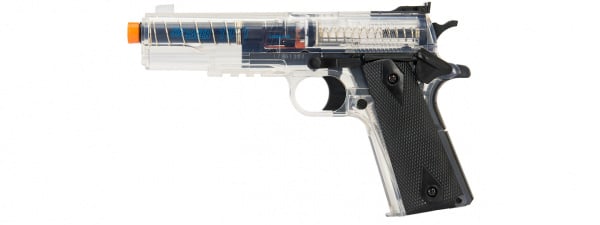 Sig Sauer GSR 1911 Spring Airsoft Pistol With Spare Magazine ( Black / Clear )