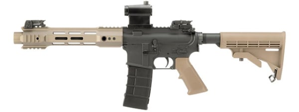 KJW M4 Gas Blowback Airsoft Rifle w/ M-LOK Handguard (Black & Tan)