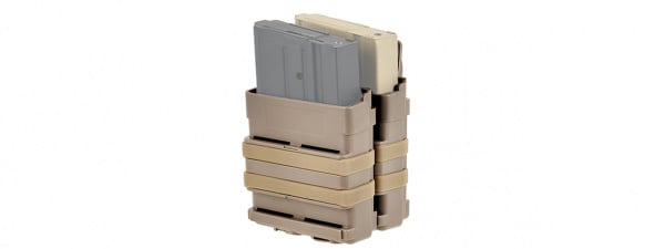 Lancer Tactical Quick Mag "Heavy" Double 7.62 NATO Magazine Pouch ( Tan )