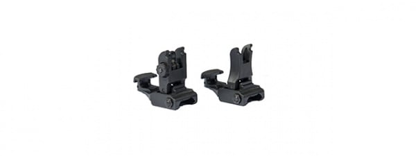 Tac 9 Industries Folding Back Up Sight Set ( Black )