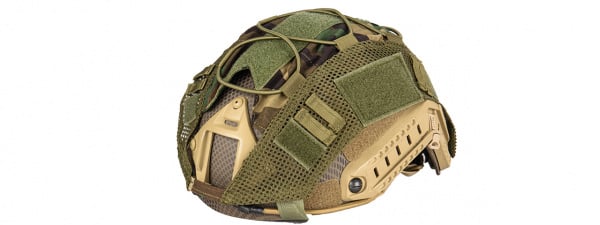 WST Helmet Cover with Elastic Cord ( Woodland )