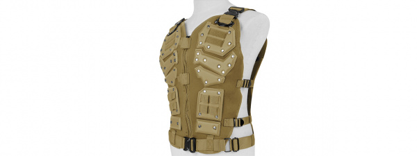 Lancer Tactical Airsoft Vest Body Armory With Padded Chest Protector ( Option )