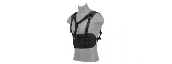 G-Force Laser Cut Airsoft Chest Rig With Sling ( Black )