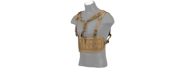 G-Force Laser Cut Airsoft Chest Rig With Sling ( Tan )