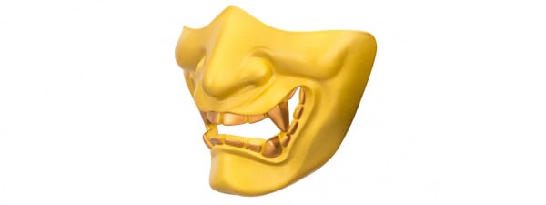 G-Force Yokai Ogre Half Face Mask With Soft Padding ( Gold )