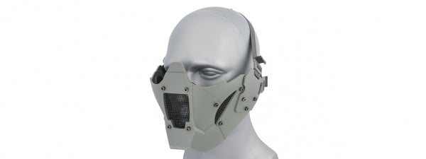 G-Force Adjustable Retro Mecha Half Face Mask ( Gray )