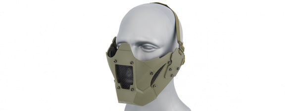 G-Force Adjustable Retro Mecha Half Face Mask ( Green )