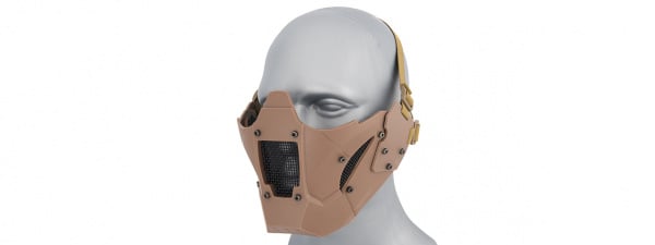 G-Force Adjustable Retro Mecha Half Face Mask ( Tan )