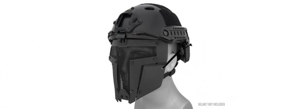 WoSport Adjustable T-Shaped Mesh Full Face Mask ( Black )