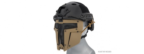 WoSport Adjustable T-Shaped Mesh Full Face Mask ( Tan )