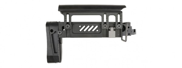 Atlas Custom Works PT-1 AK Side Folding Stock for AK Series Airsoft AEG Rifles (Black)