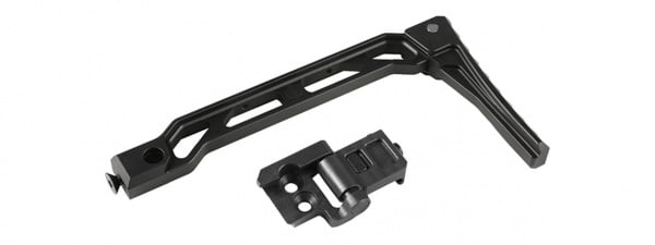 Atlas Custom Works AB-8R Folding Butt Plate Stock for 1913 Picatinny Stock Mount Rail (Black)