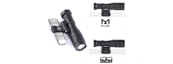 Atlas Custom Works M340C Scout Light PRO Rail Mount LED Flashlight (Black)