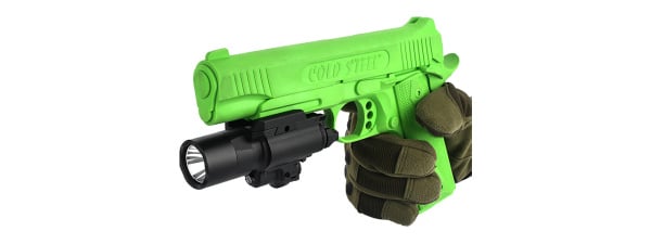 Atlas Custom Works X400 Ultra Tactical LED Rail Mount Light w/ Green Laser (Black)