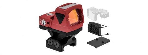 Atlas Custom Works xForce Solar Powered Mini Red Dot with Mount (Red)