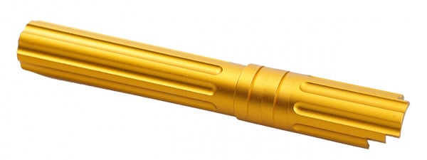 Atlas Custom Works 5.1 Inch Aluminum Straight Fluted Outer Barrel for TM Hicapa M11 CW GBBP (Gold)