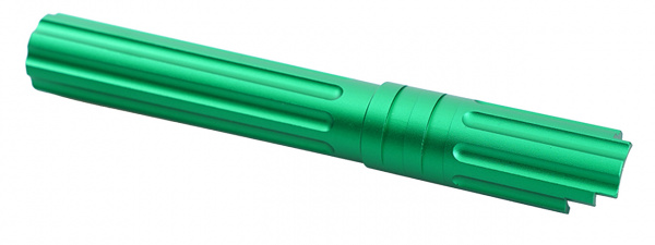 Atlas Custom Works 5.1 Inch Aluminum Straight Fluted Outer Barrel for TM Hicapa M11 CW GBBP (Green)