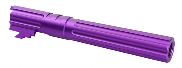 Atlas Custom Works 5.1 Inch Aluminum Straight Fluted Outer Barrel for TM Hicapa M11 CW GBBP (Purple)