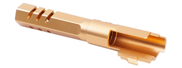 Atlas Custom Works 4.3 Inch Aluminum Hex Outer Barrel for TM Hicapa M11 CW GBBP (Gold)