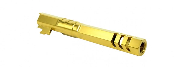 Airsoft Masterpiece Edge "HEXA" Stainless Steel Outer Barrel for 5.1 Hi Capa (Gold)