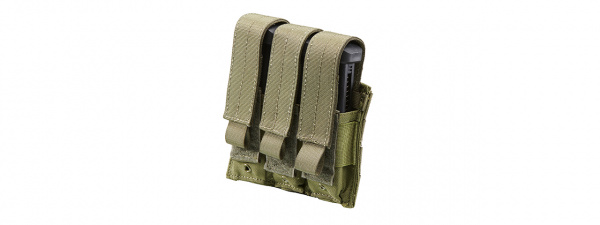 Code 11 Molle Triple Pistol Magazine Pouch (OD Green)