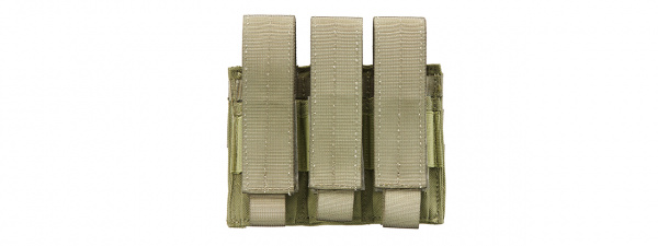 Code 11 Molle Triple Pistol Magazine Pouch (OD Green)