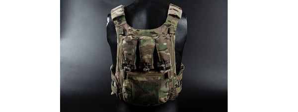 Wosport Tactical Back Panel Triple Banger For FC Plate Carriers (OD Green)