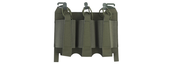 Wosport Triple Elastic Magazine Placard With G-Hooks (OD Green)