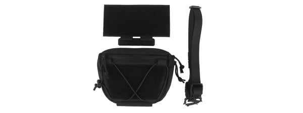 Lancer Tactical Sub Abdominal Drop Pouch Fanny Pack With Quick Release Rail (Black)