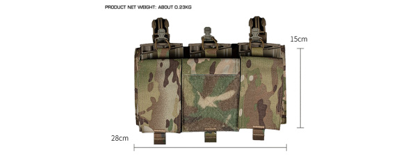 Wosport Quadruple 556 Magazine Placard (OD Green)