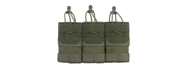 Wosport MOLLE Triple 556 Magazine Pouch (OD Green)