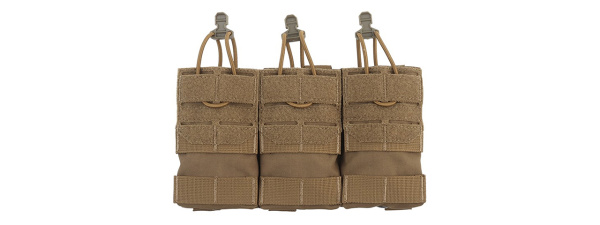 Wosport MOLLE Triple 556 Magazine Pouch (Tan)