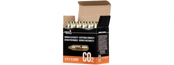 Lancer Tactical High Pressure 12 Gram CO2 Cartridges for Airsoft / Airguns (Pack of 15)