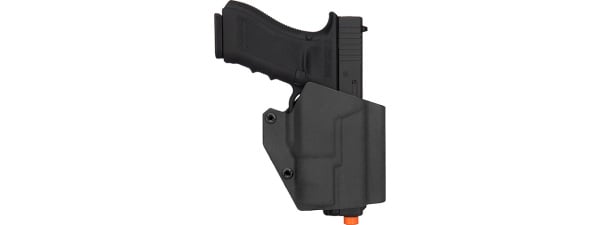 Lancer Tactical Light Bearing Hard Shell Holster for Glock 17 (Black)