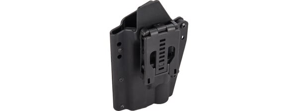 Lancer Tactical Light Bearing Hard Shell Holster for Glock 17 [Large] (Black)