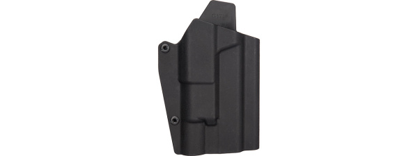 Lancer Tactical Light Bearing Hard Shell Holster for Glock 17 [Large] (Black)