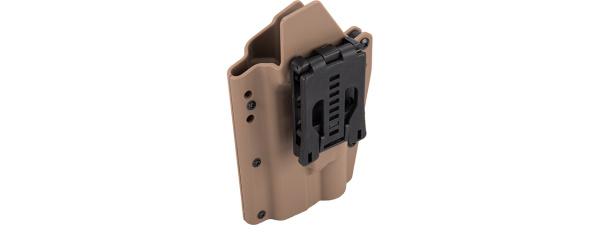 Lancer Tactical Light Bearing Hard Shell Holster for Glock 17 [Large] (TAN)