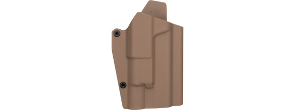 Lancer Tactical Light Bearing Hard Shell Holster for Glock 17 [Large] (TAN)