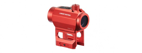 Lancer Tactical 2 MOA Micro Red Dot Sight with Riser Mount (Red)