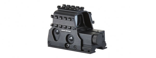 Lancer Tactical 3-Railed Green Dot Sight with Red Laser (Black)