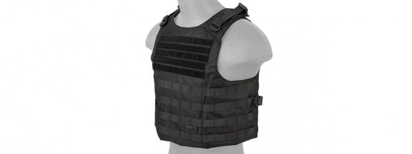 Lancer Tactical 1000D Nylon AAV Style Plate Carrier ( Black )