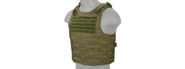 Lancer Tactical 1000D Nylon AAV Style Plate Carrier ( OD Green )