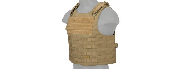 Lancer Tactical 1000D Nylon AAV Style Plate Carrier ( Tan )