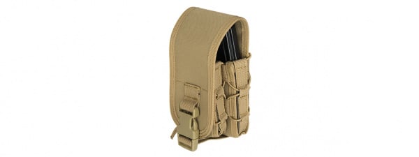 Lancer Tactical 1000D Nylon QD Buckle Pistol / Rifle Mag Pouch ( Tan )