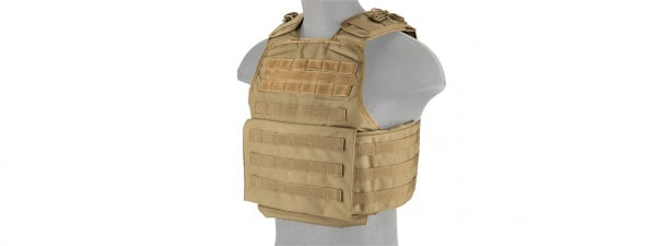 Lancer Tactical Battle 1000D Nylon MOLLE Plate Carrier ( Tan )