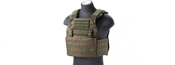 Lancer Tactical Vest with Molle Webbing and Detachable Buckles ( OD Green )