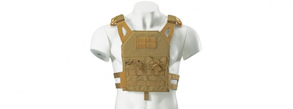 Lancer Tactical Kid's JPC Vest w/ EVA Plates (Tan)